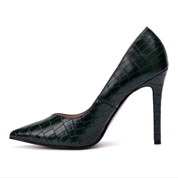 Brand New Never Worn Torgeis Daisy Pumps Dark Green Size 8 - Picture 9 of 14